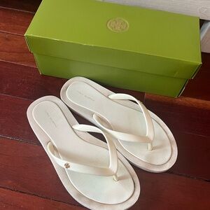 Tory Burch Women's Ivory Flip Flops